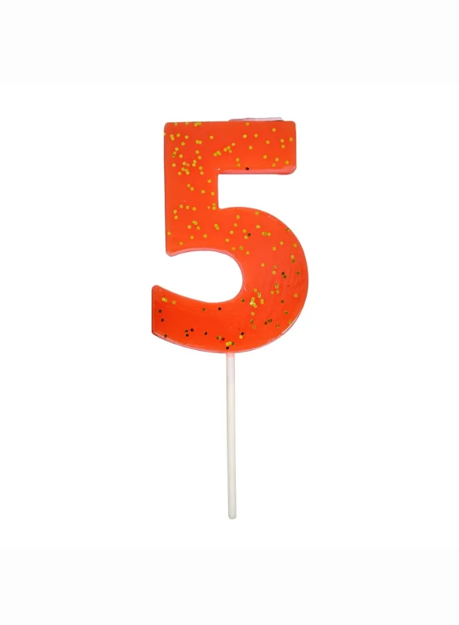 Meri Meri Coral Number 5 Candle