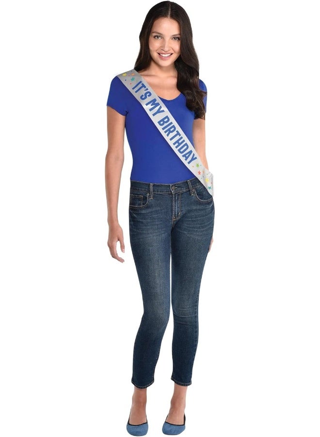 Amscan شريط ساتان عيد الميلاد الأساسي - 65" | متعدد الألوان | 1 قطعة