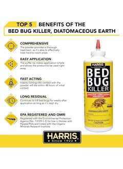 Harris Bed Bug & Insects Killer, Diatomaceous Earth Powder, 9oz  - Image 2