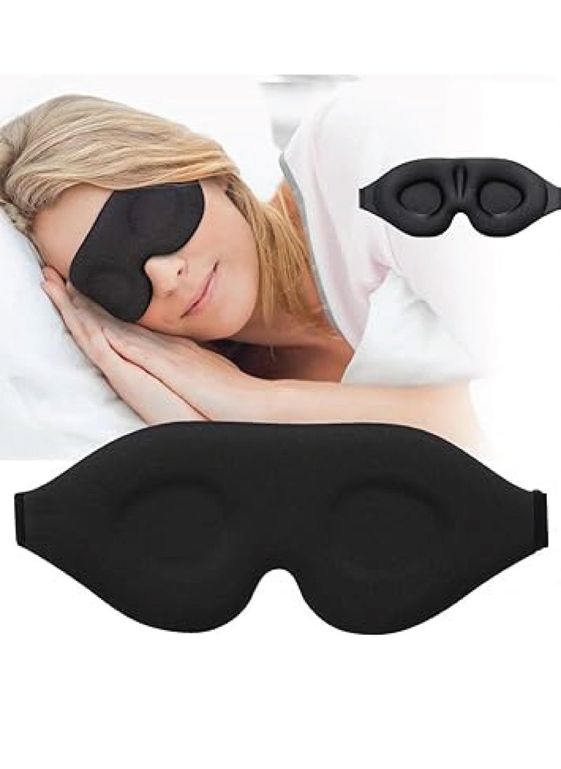 TRENZ - 3D Sleep Mask - Light-Blocking Eye Mask for Better Sleep Anytime, Anywhere, Comfortable and Lightweight, Perfect for Travel and Relaxation - Image 1