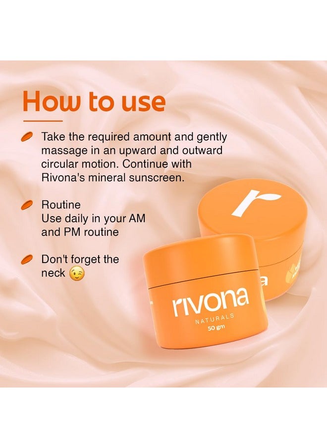 RIVONA NATURALS Rivona Naturals Honey & Saffron Face Cream | Brightening face cream with niacinamide and kojic | Glowing and Nourishing Skin | For Men,Women |Vegan,Dermatologically | 50 gm  - Image 5