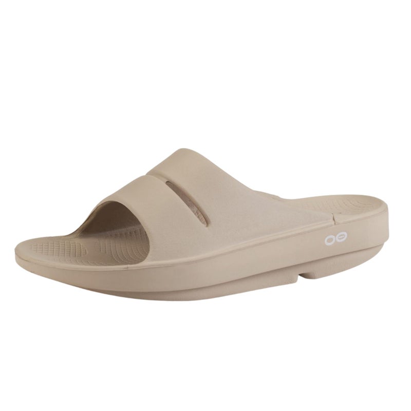 OOFOS OOahh Recovery Slide, Nomad - Womenâ€™s Size 13, Menâ€™s Size 11 - Image 1