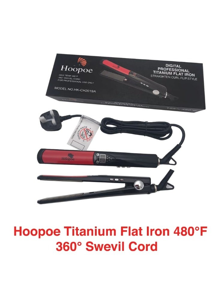 Titanium Flat Iron Hair Straightener – Professional Styling Tool for All Hair Types | Smooth, Fast & Long-Lasting Results