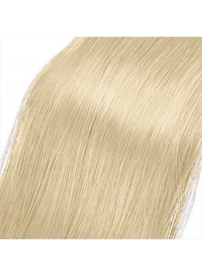 BARSDAR 26 inch Ponytail Extension Long Straight Wrap Around Clip in Synthetic Fiber Hair for Women - Bleach Blonde - Image 3