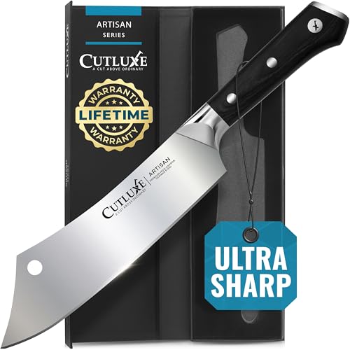 Cutluxe Cleaver Chef Knife – 8" Meat Cleaver Butcher Knife – German Steel Blade, Full Tang, Ergonomic Handle Design – Artisan Series - Image 1
