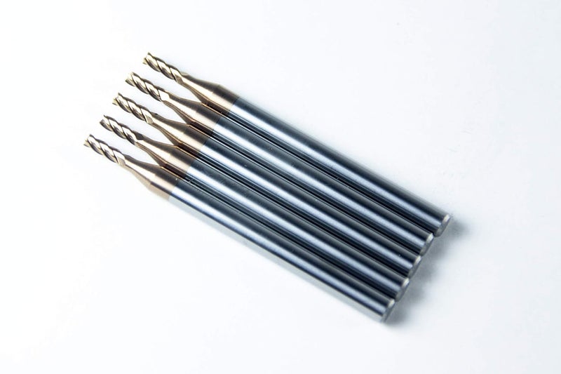 JARROW TOOL Square End Carbide Mill Set (Pack of 5) - 3/32 End Mill for Alloy Steels/Hardened Metals – 4 Flute TiAlN Coated Square Nose Milling Set for CNC Machine Milling Tools - Image 1