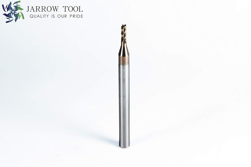 JARROW TOOL Square End Carbide Mill Set (Pack of 5) - 3/32 End Mill for Alloy Steels/Hardened Metals – 4 Flute TiAlN Coated Square Nose Milling Set for CNC Machine Milling Tools - Image 3
