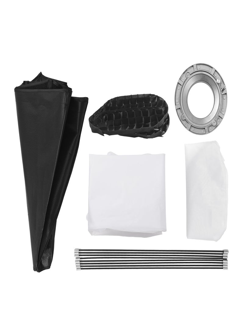95cm/37.4in Quick Release Octagon Softbox with Bowen Mount 8 Support Rods for Photography Studio Photography Portrait Live Stream  - Image 3