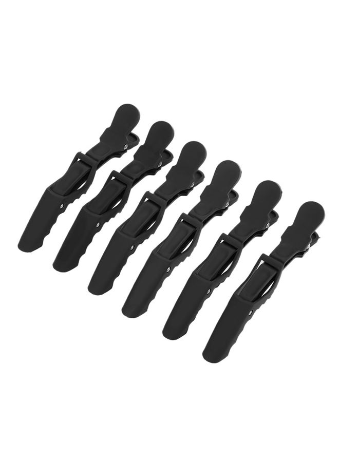 6-Piece Hair Sectioning Grip Clips Black - Image 1