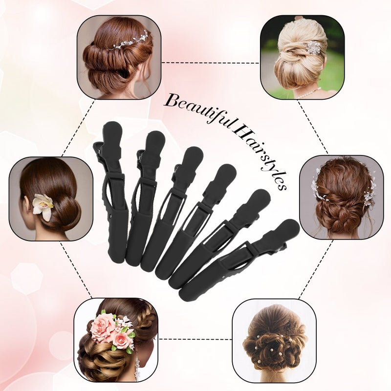 6-Piece Hair Sectioning Grip Clips Black - Image 2