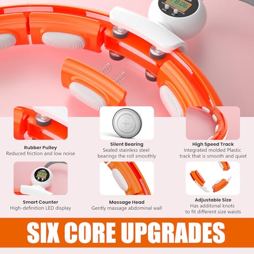FYA Smart Hula Infinity Hoop for Weight Loss, Fitness Quiet Hula Circle with Ball and Counter, Exercise Hoop for Women Slimmer Waist, Abs Workout Equipment - Image 3