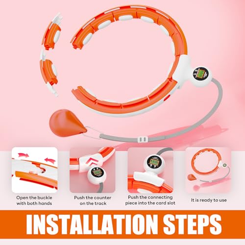 FYA Smart Hula Infinity Hoop for Weight Loss, Fitness Quiet Hula Circle with Ball and Counter, Exercise Hoop for Women Slimmer Waist, Abs Workout Equipment - Image 5