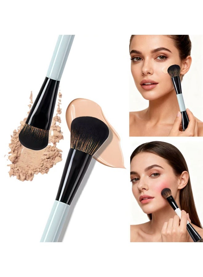 فرشاة ماكياج مجموعة 10pcs ، مؤسسة مزدوجة الجانب كونتور بلوش تسليط الضوء على مزيج فرشاة الحاجب ظلال العيون فرشاة غطاء العيون ، أدوات مستحضرات التجميل الخالية من القسوة الساطعة - Image 3