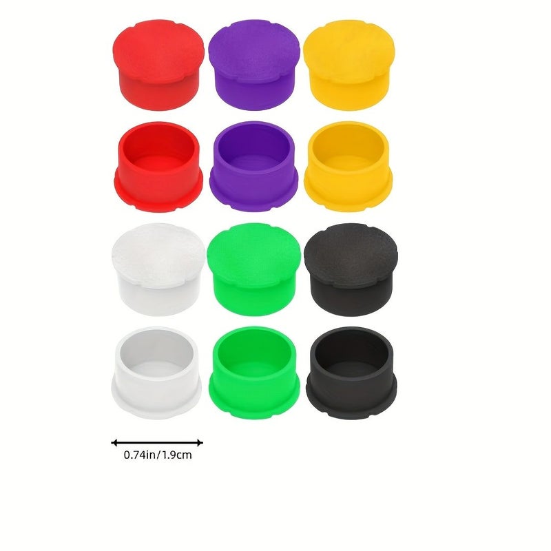 12pcs Reusable Leak Proof Dust Proof Replacement Lids For Glass Bottle Protection - Image 1