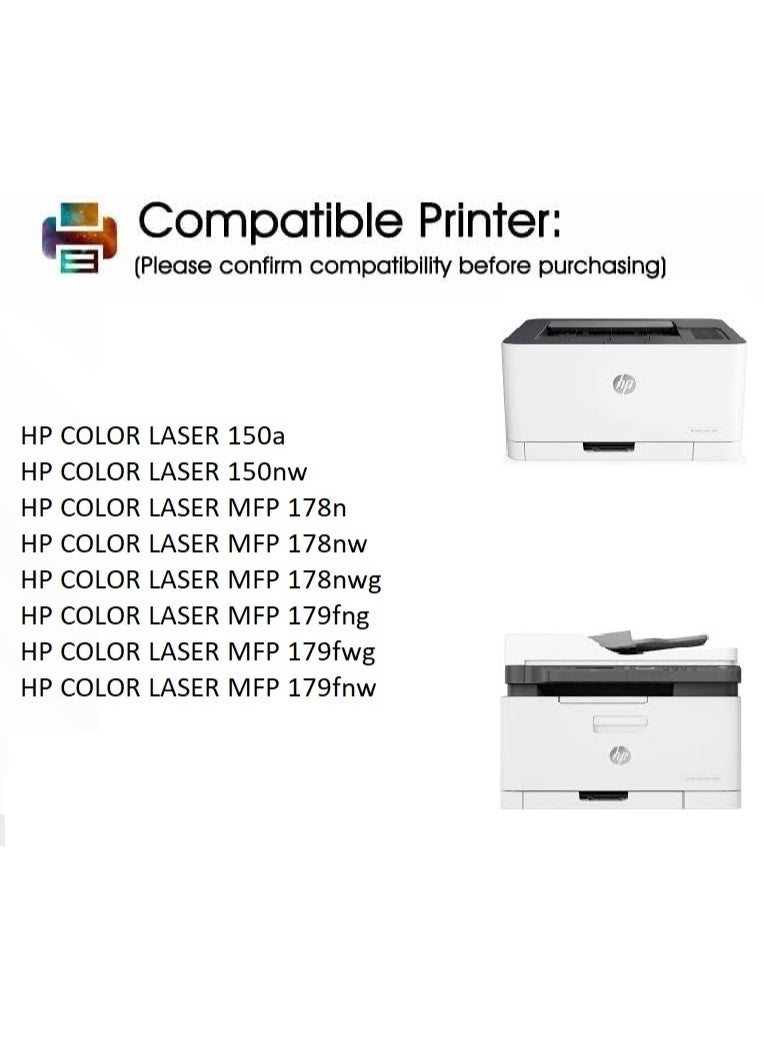 119A Black High Yield Toner Cartridge - Compatible With HP Color Laser 150a, 150nw, MFP 178n, MFP 178nw, MFP 179fng, MFP 179fnw (W2090A Black) - Image 5