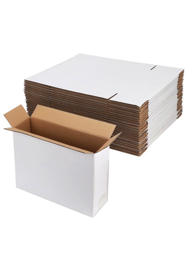 Hoikwo 25 Pack 12x9x4 Inches White Shipping Boxes, Sturdy Packaging Boxes for Small Business Packing Mailer Boxes - Image 1