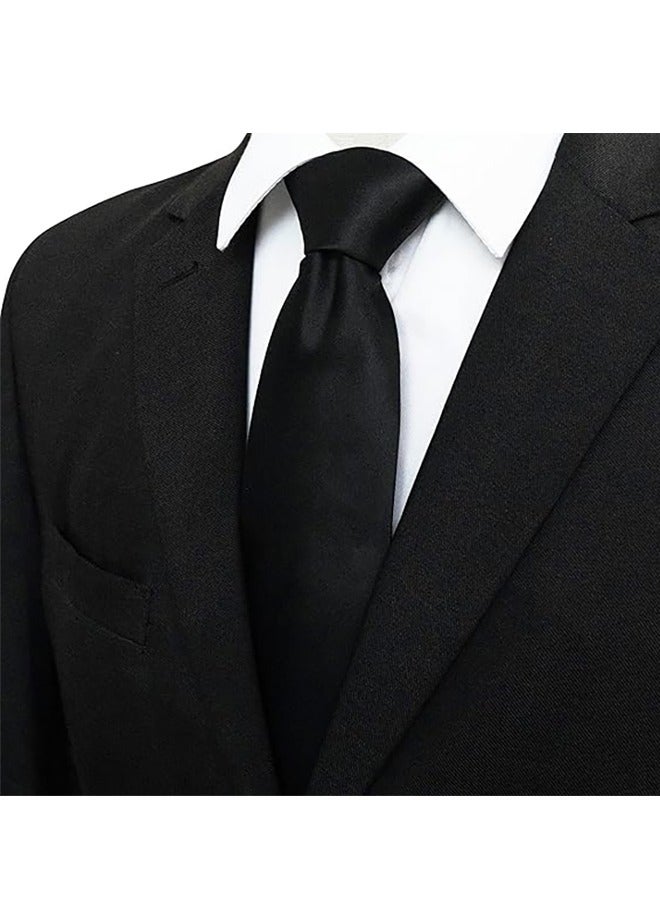 GUSGU 4pcs Men's Ties Solid Color Formal Mens Neckties 8cm for Business and Wedding Color Assorted - Image 3