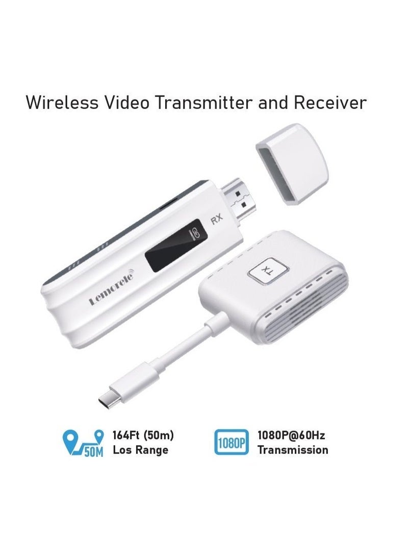Lemorele P300 Wireless Video Transmitter and Receiver, 1080P Wireless HDMI/USB-C Kit, HDMI Wireless Video Extender - Image 2