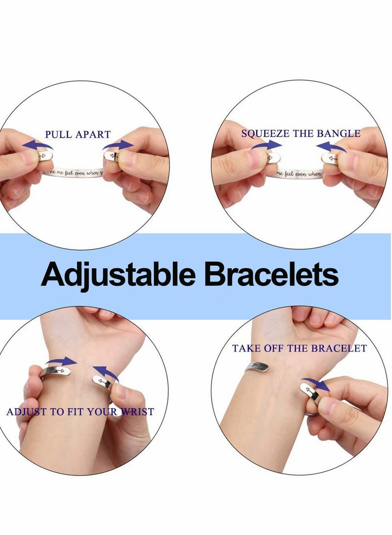 KASTWAVE Bracelets for Women, C-Shape Cuff Bracelets Adjustable Minimalist Bangles - Image 4