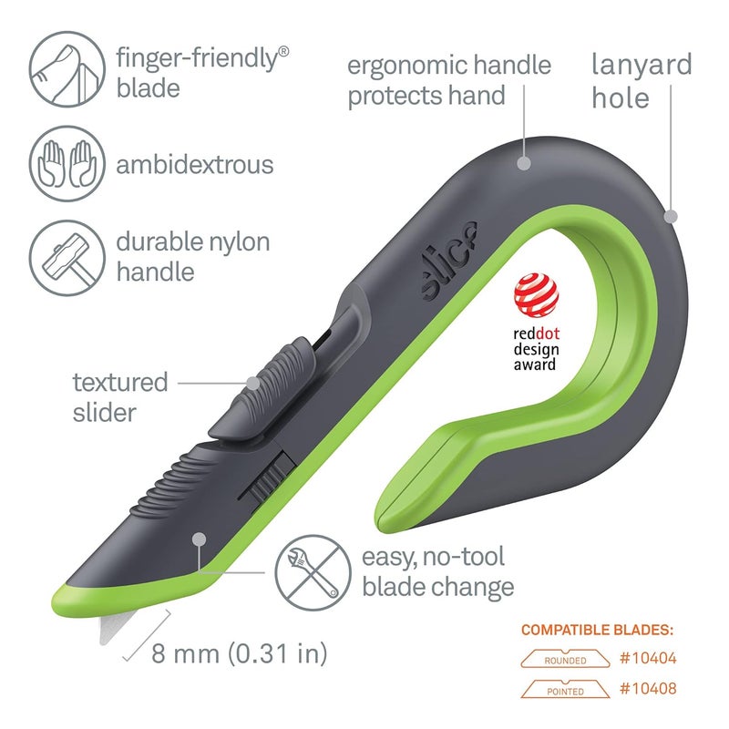 Slice Auto-Retractable Box Cutter, Heavy Duty Utility Knife, Safe Ceramic Blade Lasting 11x Longer than Metal, 6 Pack - Image 2