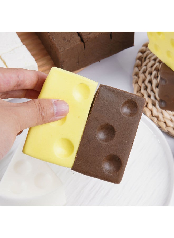 Cheese Squishy Big Pu Slow-Rebound Realistic Food Cheese Toy, Popular On Xiaohongshu, Soft And Sticky Bread Cheese Block Squishy Toy - Image 5