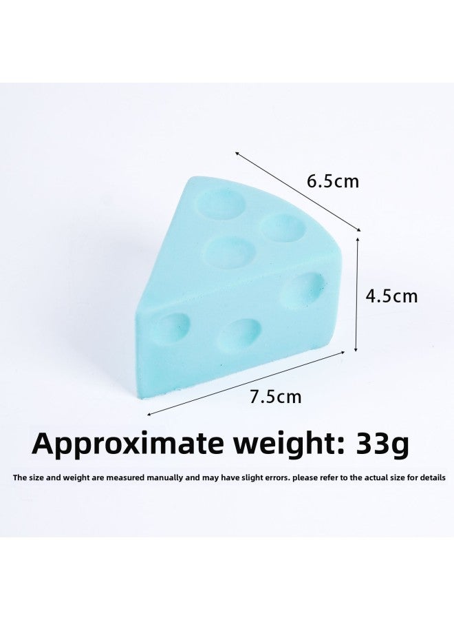 Cheese Squishy Big Pu Slow-Rebound Realistic Food Cheese Toy, Popular On Xiaohongshu, Soft And Sticky Bread Cheese Block Squishy Toy - Image 1