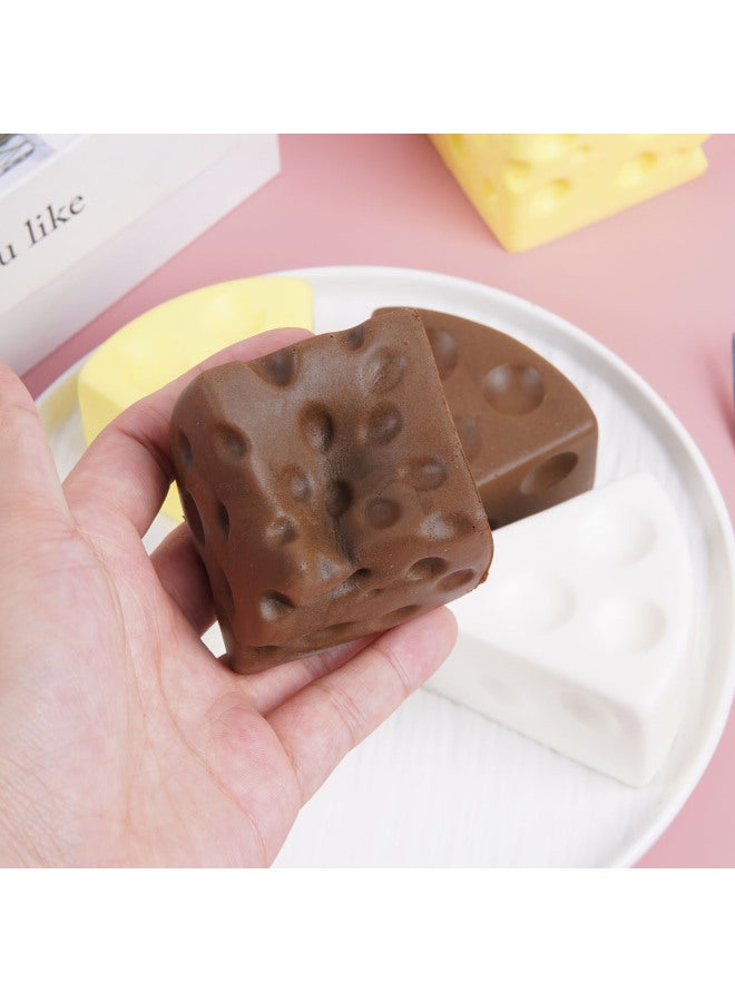 Cheese Squishy Big Pu Slow-Rebound Realistic Food Cheese Toy, Popular On Xiaohongshu, Soft And Sticky Bread Cheese Block Squishy Toy - Image 3