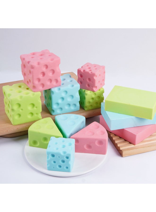 Cheese Squishy Big Pu Slow-Rebound Realistic Food Cheese Toy, Popular On Xiaohongshu, Soft And Sticky Bread Cheese Block Squishy Toy - Image 4