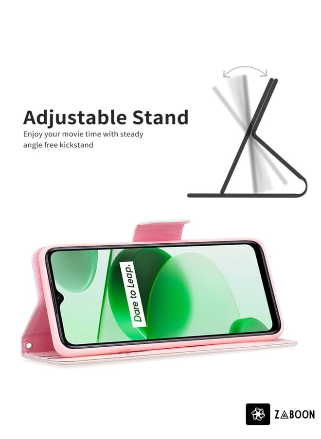 زبون جراب هاتف Oppo Realme C35 جلد بنمط رسم ملون  - Image 4