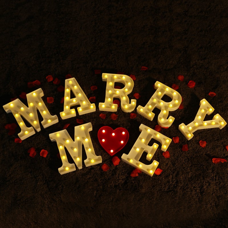 Marry Me Led Letter Light English Numbers Happy Birthday Light Party Expression Atmosphere Scene Layout Modeling - Image 2