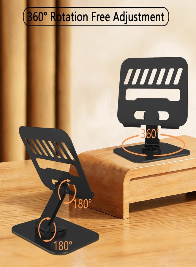 TAPMEI Metal Tablet Stand, Adjustable 360° Rotation Tablet Holder Compatible with 4-16" Tablet Such as iPad Pro, iPad Air, iPad Mini, Tab S10 Ultra, Black - Image 2