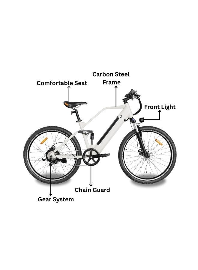 Commuter Ebike with LCD Display, 27.5-Inch, Carbon Alloy Frame - Image 3