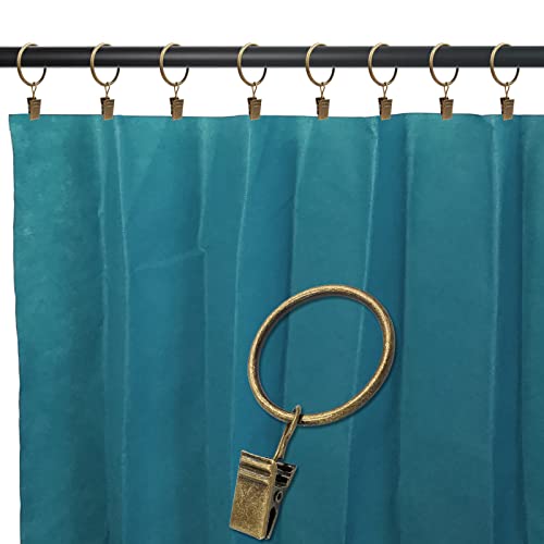 WeeksEight 40 Pack Bronze Curtain Rings with Clips, Curtain Hooks Hangers Clip Rings for Hanging Drapes Bows Hat, Drapery Rings 1.26 in I D, Fits up to 1 in Diameter Curtain Rod. - Image 5