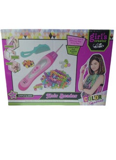 Generic Hair Beads Game for Girls - Ombre Hair Beading Machine Kit for Girls (Multicolor) - Hair Beads for Girls - Hair Beading Machine - Hair Braiding Machine (with Comb, Braiding and Beading Machine) - Hair Braiding Set - Stylish Hair Beads Double the Fun - Hair Beading and Bracelet Maker - Colorful Beads and Threads for Braiding for Girls - Beads for Making Hair Accessories - Hair Beads Games for Girls  - Image 2