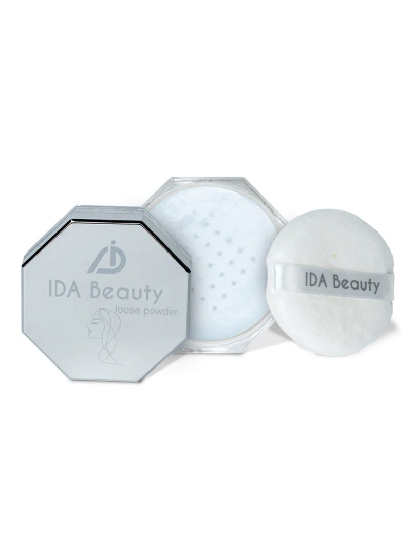 IDA Beauty Weightless Loose Setting Powder | Long-Lasting, Oil-Absorbing, Flawless Matte Finish (Glam 01) - Image 1