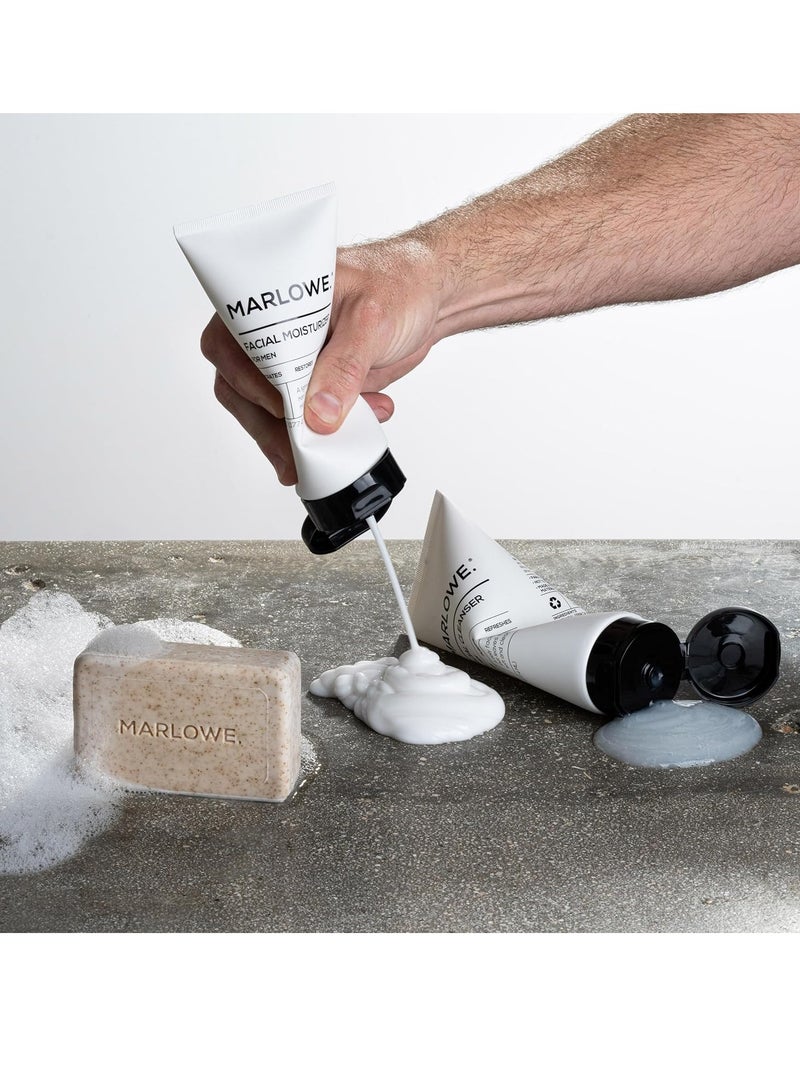 MARLOWE. No. 121 Men's Facial Cleanser and MARLOWE. No. 123 Men's Facial Moisturizer |Daily Face Wash and Lightweight Face Cream | Light Fresh Scent | Natural Ingredients - Image 2