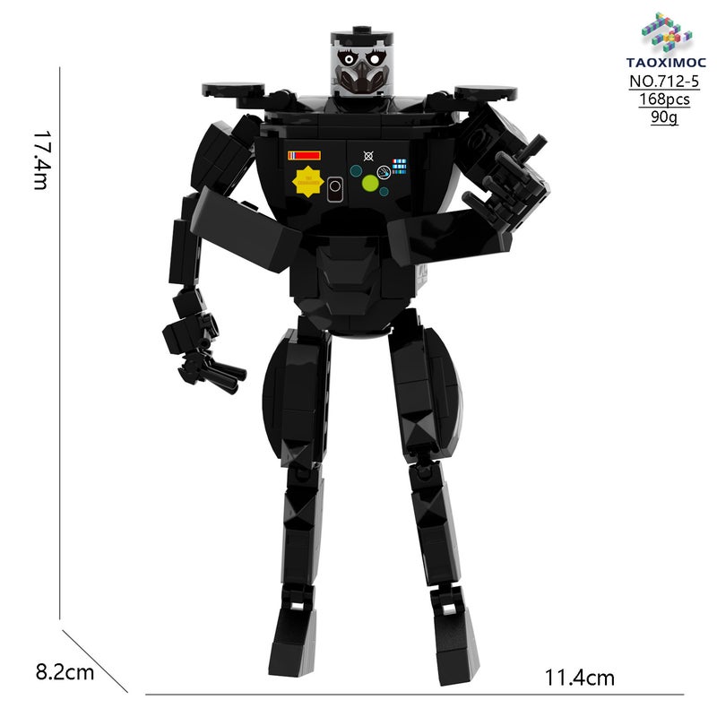 Monitor And Toilet Man'S Toy Building Blocks Titan Clock Man Tv Man Audio Man Hand-Made Model - Image 1