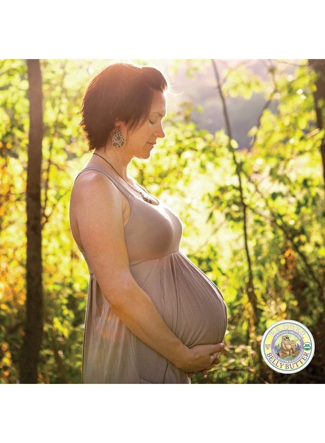 Badger Belly Butter, Cocoa Butter & Calendula, Certified Organic Belly Butter, Vitamin E Belly Butter, Coconut Oil Belly Butter, Pregnant Belly Butter for Stretched Skin, 2oz - 2-Pack - Image 2