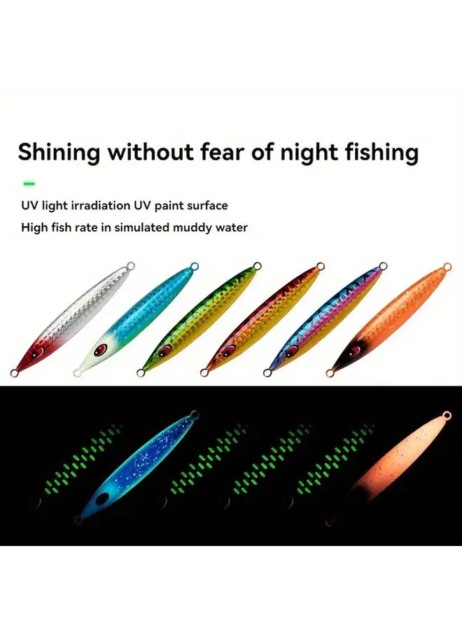 1pc Heavy Duty Lead Fishing Lure C4 300g 0.66lb Quick Sinking UV Glow Realistic Bionic Design For Deep Sea Boat Fishing - Image 2