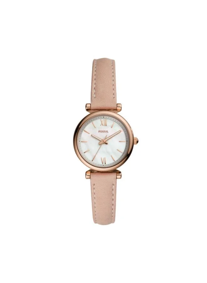 Fossil Carlie Classic Leather Strap Analog Watch