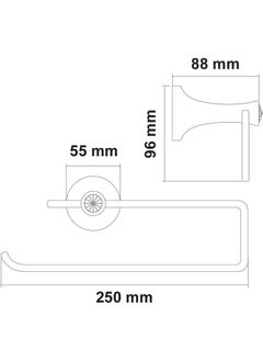 Saray Banyo Saray Bathroom Sapphire Chrome Paper Towel Holder  - Image 2