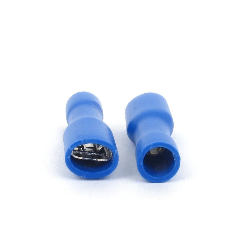 Blue 2-250 Female Fully Insulated Electrical Connectors for 1.5-2.5mm Tinned Copper Cables and Wires, Max Current 15A (50) - Image 2