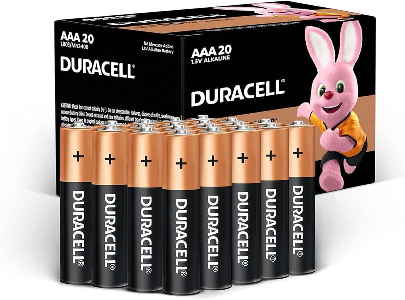 Duracell AAA Alkaline Batteries – Long Lasting Power, Leakage Protection, Up to 10 Years Storage – 20 Pcs Box Pack - Image 1