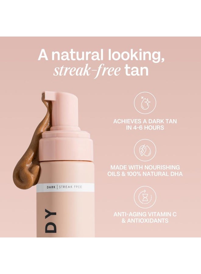 Bali Body Self Tanner Mousse Dark – Sunless Tanning Foam for Body | Natural, Streak-Free, Fake Tan | Vegan, Cruelty-Free, Organic Self Tan Mousse for All Skin Types (200ml/6.7 fl oz) - Image 4