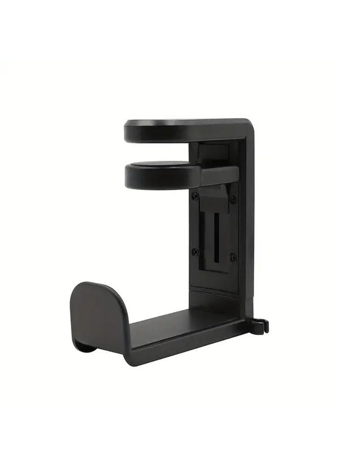 حامل سماعات سطح المكتب الأسود الدوار 360 درجة لحامل سماعات الألعاب - Image 1