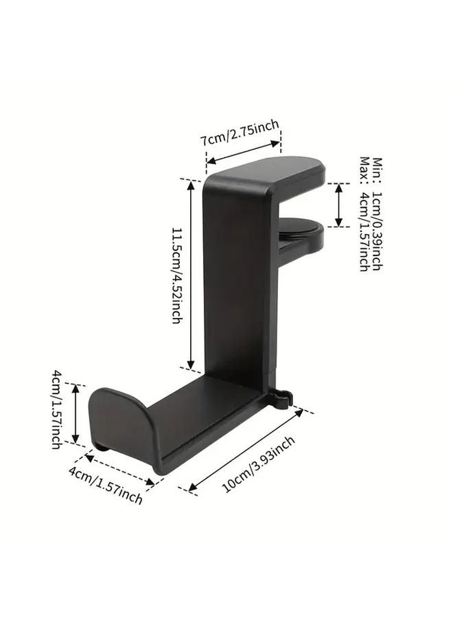حامل سماعات سطح المكتب الأسود الدوار 360 درجة لحامل سماعات الألعاب - Image 4