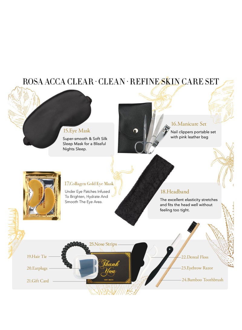 RA ROSA ACCA Facial Skin Care Set, Gifts for Women, 28pcs Skin Care Set includes Face Cream,Bath Oil,Scented Candle. Body & Facial Kit for Women, Birthday Gifts for Women Mother's Day Gift - Image 5