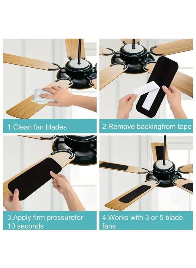3Pcs Black Activated Coconut Charcoal Air Purifier Pads For Ceiling Fans - Image 5