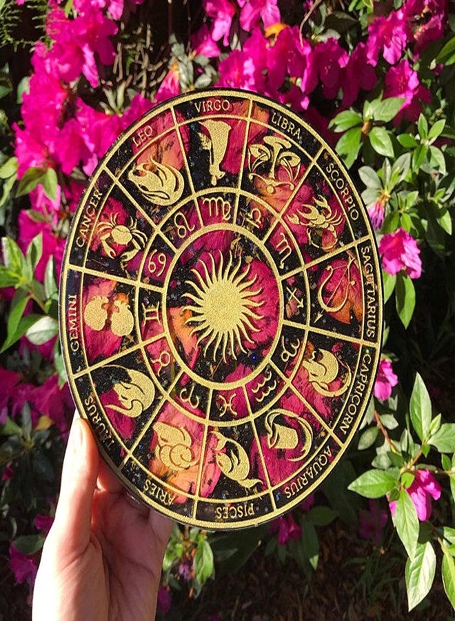 Smays Silicone Resin Coaster Mold - Round Constellation Zodiac Design for Rune/Sun/Star Sign Crafts - Image 4