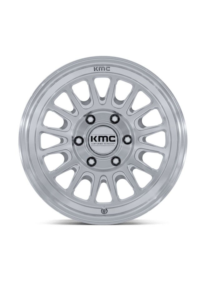 KMC KM733 IMPACT FFT 17X8.5 6X139.7 ET25 CB106.1 GLOSS SILVER MACHINED FACE - Image 3